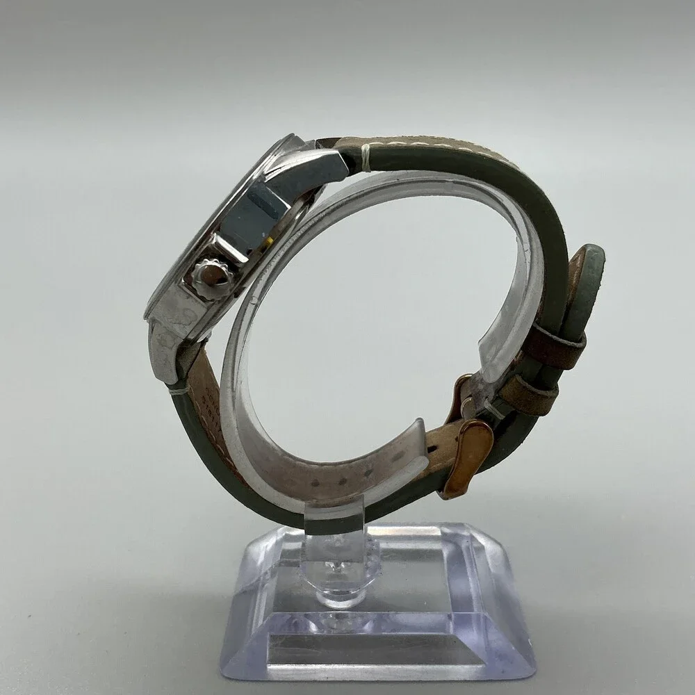 Fossil Womens Watch 38mm Silver Tone Leather Day Date BQ1622 New Battery